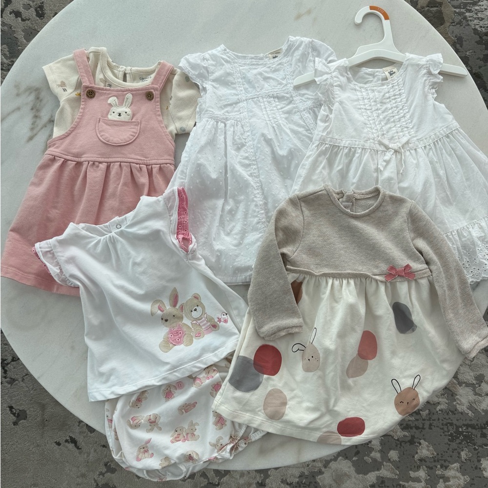 Baby Girl Carters Oshkosh and Mayoral 5pc Bundle 12month
